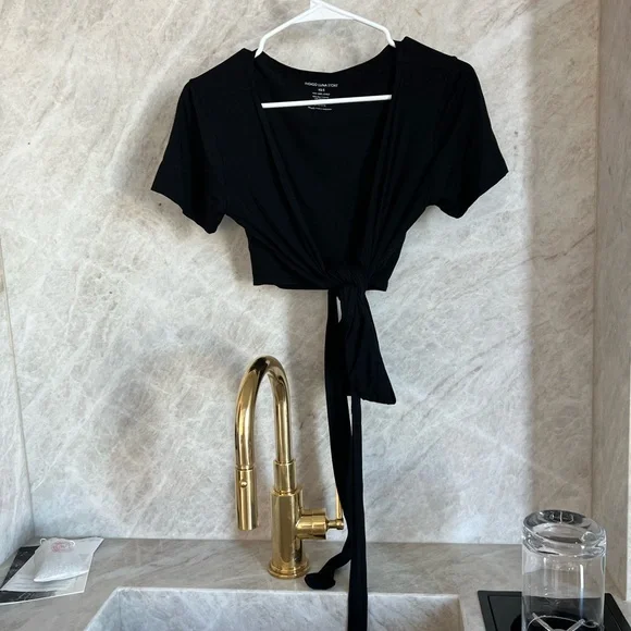 Layla Wrap Top Black - Picture 4 of 4